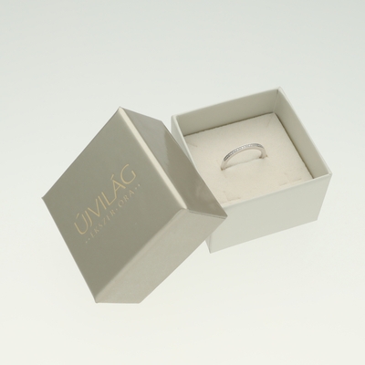 Fehér arany gyűrű 54-es méret (B49043)